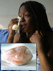 Davina Chambers and the face of her unborn child (courtesy: The Voice).